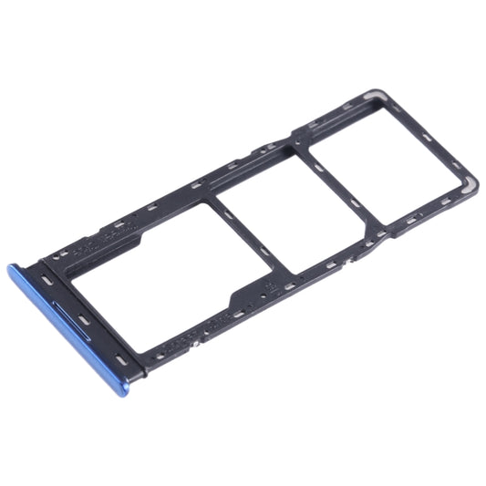 For Tecno Spark 10 SIM Card Tray + SIM Card Tray + Micro SD Card Tray (Blue) - Card Tray by buy2fix | Online Shopping UK | buy2fix
