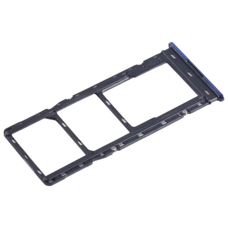 For Tecno Spark 10 SIM Card Tray + SIM Card Tray + Micro SD Card Tray (Blue) - Card Tray by buy2fix | Online Shopping UK | buy2fix