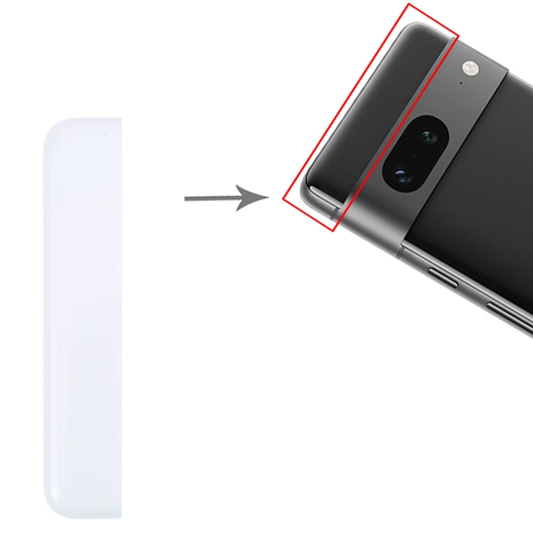 Original Front Upper Top Back Cover for Google Pixel 7 (White) by buy2fix