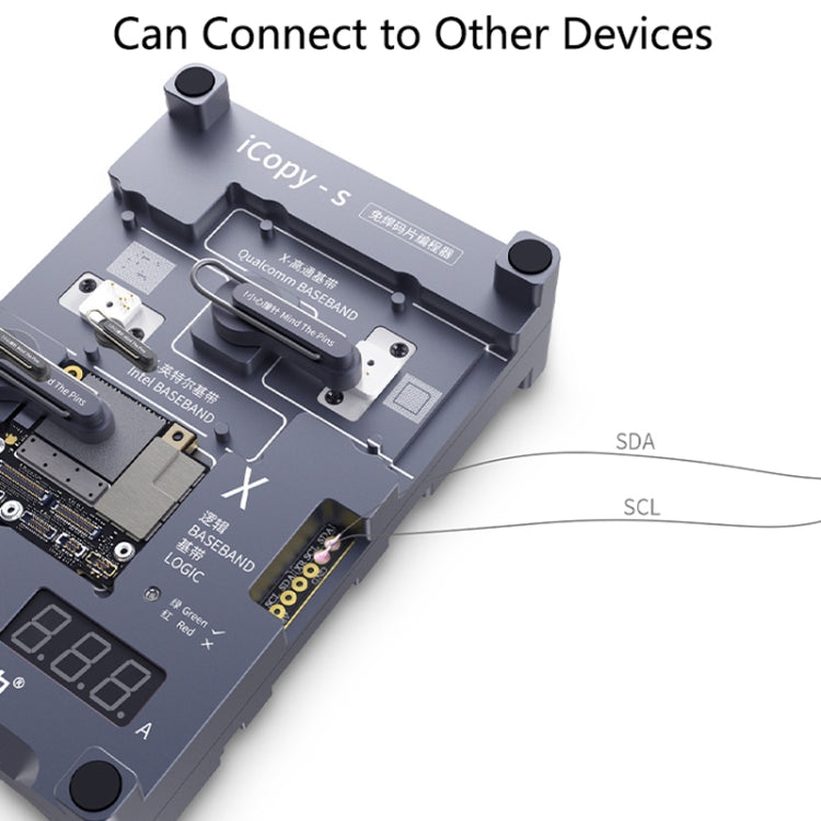 Qianli iCopy-S Double Sided Chip Test Stand 4 in1 Logic Baseband EEPROM Chip Non-removal For iPhone X / XS / XR / XS Max - Repair Platform by QIANLI | Online Shopping UK | buy2fix