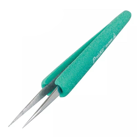 TZ-205N Anti-Static Anti-Skid Long Tip Tweezers by buy2fix