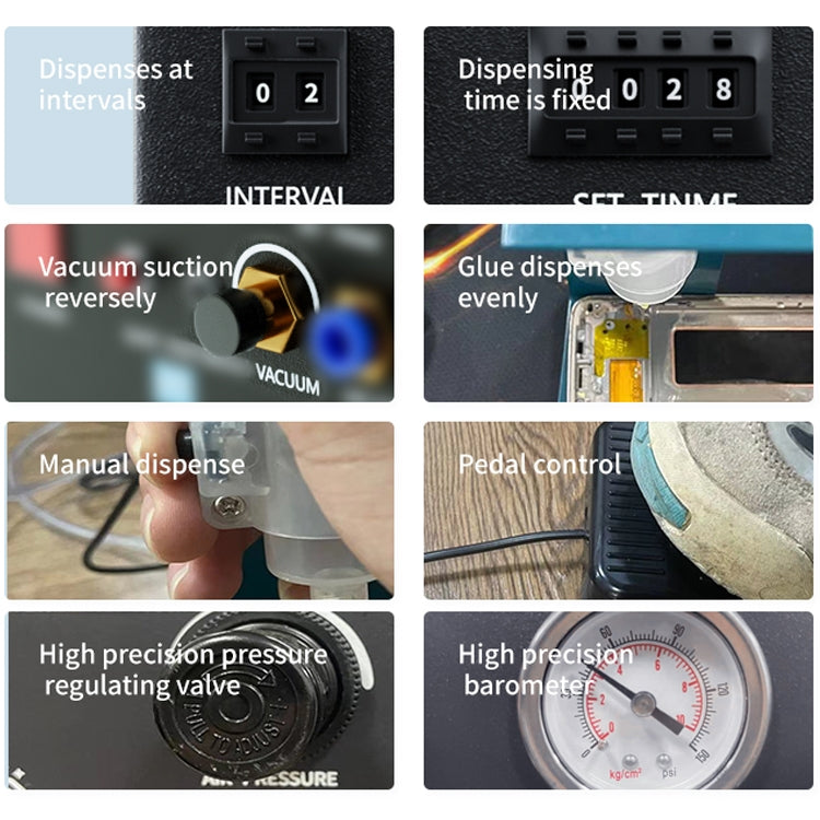 TBK-983A Built-in Pump Glue Dispenser Fully Automatic Glue Filling Machine, US Plug by buy2fix