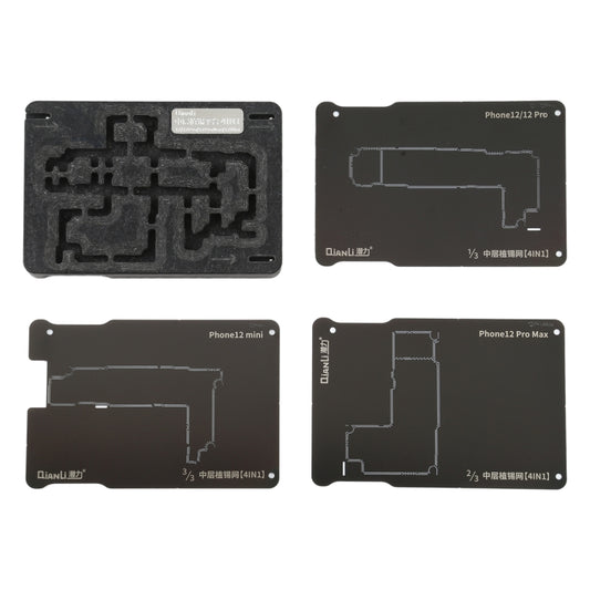 Qianli 4 in 1 Middle Frame Reballing Platform For iPhone 12 / 12 Pro / 12 Mini / 12 Pro Max by QIANLI