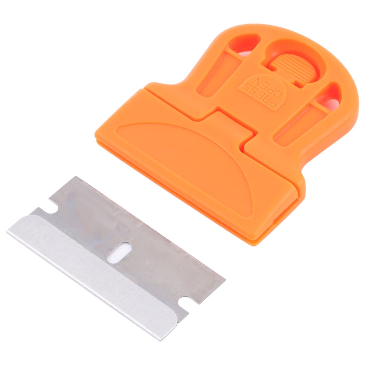 Glue Remover Squeegee Sticker Cleaner Plastic Handle Scraper(Orange) - Dust Remove Tool by buy2fix | Online Shopping UK | buy2fix