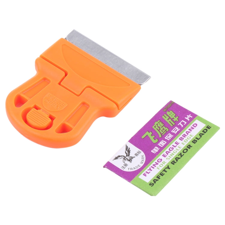 Glue Remover Squeegee Sticker Cleaner Plastic Handle Scraper(Orange) - Dust Remove Tool by buy2fix | Online Shopping UK | buy2fix