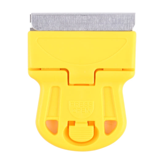 Glue Remover Squeegee Sticker Cleaner Plastic Handle Scraper(Yellow) by buy2fix