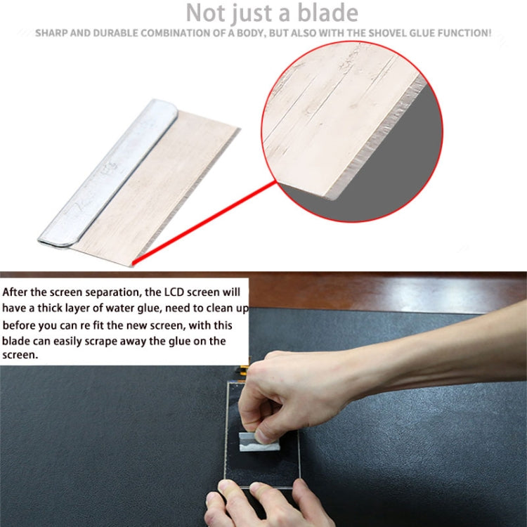 Glue Remover Squeegee Sticker Cleaner Plastic Handle Scraper(Yellow) by buy2fix