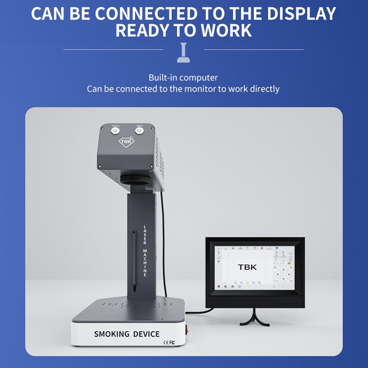 TBK-958ML With Smoking Device Auto Focus Laser Marking Engraver Repair Machine by TBK