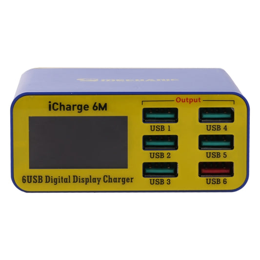 Mechanic icharge 6M QC 3.0 USB Smart Charger Support Fastcharging With LCD, EU Plug by MECHANIC