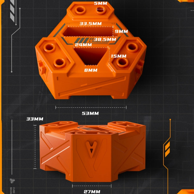 JAKEMY JM-Z21 Cube Shaped Screwdriver Magnetizer/Demagnetizer (Orange) - Magnetizer Demagnetizer Tool by JAKEMY | Online Shopping UK | buy2fix