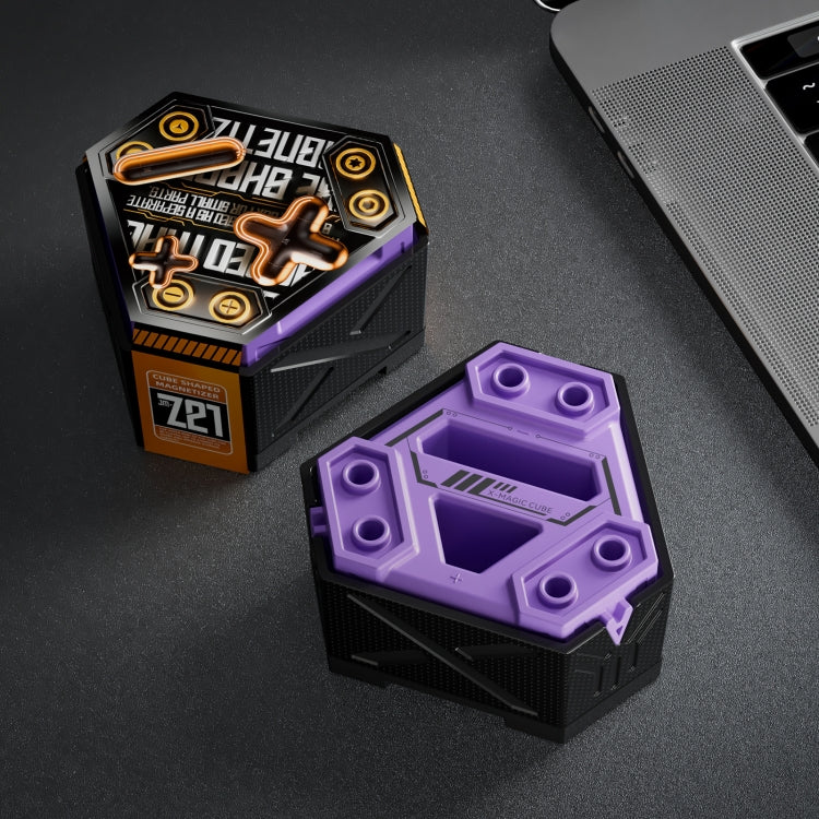 JAKEMY JM-Z21 Cube Shaped Screwdriver Magnetizer/Demagnetizer (Purple) by JAKEMY