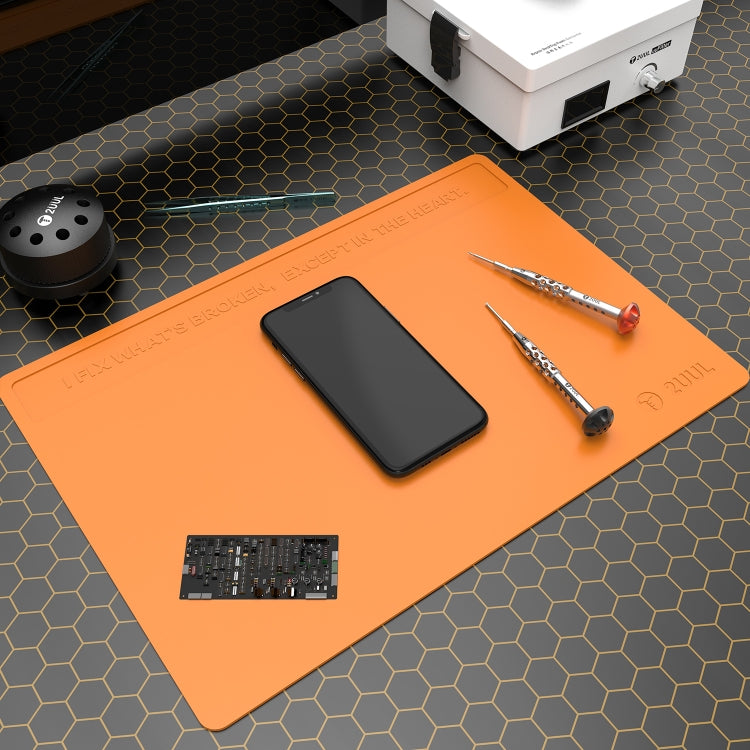 2UUL Heat Resisting Silicone Pad, Size: 40 x 28cm (Orange) - Working Mat by 2UUL | Online Shopping UK | buy2fix