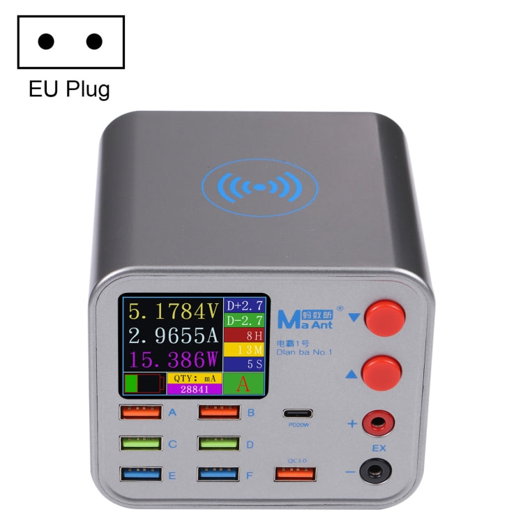 MaAnt Dianba NO.1 Multi-port Wireless USB PD Charger, EU Plug - Power Supply by MaAnt | Online Shopping UK | buy2fix