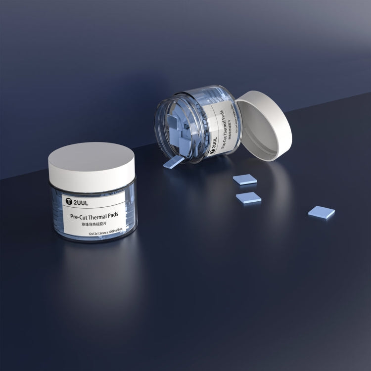 100 PCS/Box 2UUL SC02 Pre-Cut Thermal Silicone Pads 12x12x1.5mm by 2UUL