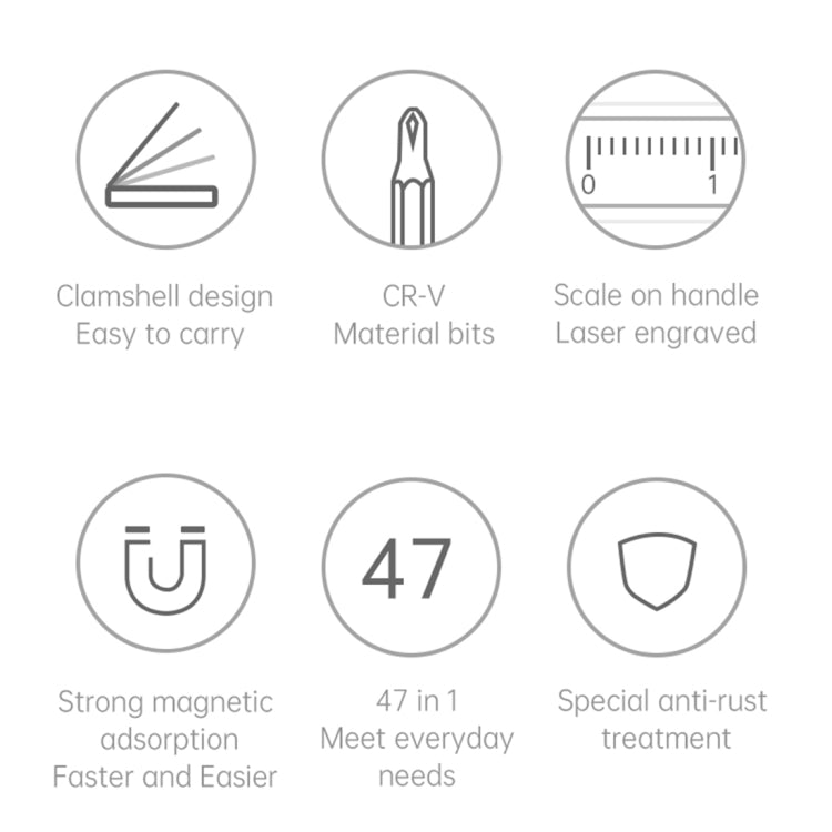 JAKEMY JM-8180 47 in 1 CR-V Precision Magnetic Screwdriver Set (White) - Screwdriver Set by JAKEMY | Online Shopping UK | buy2fix