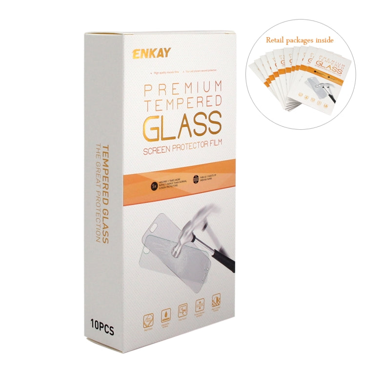 10 PCS ENKAY Hat-prince 0.26mm 9H 2.5D Curved Edge Tempered Glass Film for Galaxy A80 by ENKAY