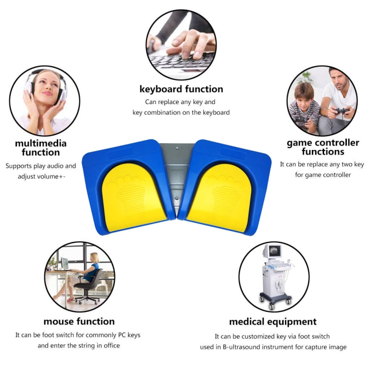 Wireless Bluetooth USB Double Foot Pedal by buy2fix