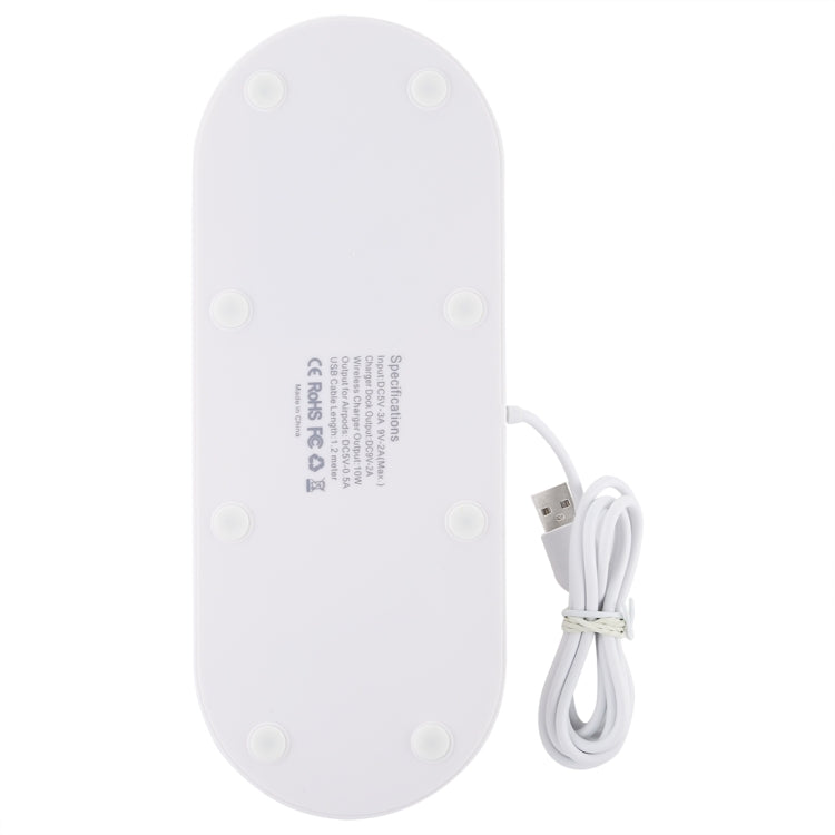 HQ-UD15 5 in 1 Micro USB + USB-C / Type-C + 8 Pin Interface Phone Charging Base with 8 Pin Earphone Charging Interface & Watch Stand, Without Wireless Charger(White) - Multifunction Charger by buy2fix | Online Shopping UK | buy2fix