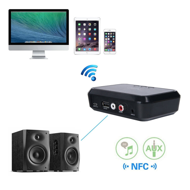 B10 NFC Desktop Bluetooth Music Receiver 4.1 Bluetooth Adapter USB Drive Reads Bluetooth Speaker - Audio Receiver Transmitter by buy2fix | Online Shopping UK | buy2fix