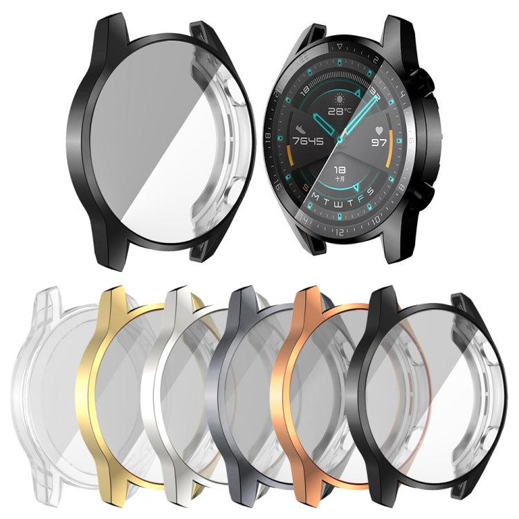 For Huawei GT2 46MM Plating TPU All-inclusive Protective Shell(Black) by buy2fix