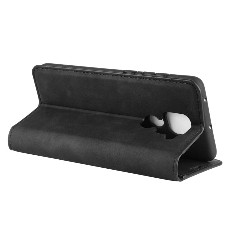 For Xiaomi Redmi Note 9/10X 4G Retro-skin Business Magnetic Suction Leather Case with Holder & Card Slots & Wallet(Black) - Xiaomi Cases by buy2fix | Online Shopping UK | buy2fix