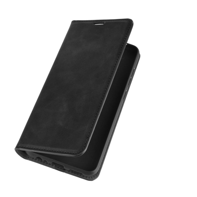 For Xiaomi Redmi Note 9/10X 4G Retro-skin Business Magnetic Suction Leather Case with Holder & Card Slots & Wallet(Black) - Xiaomi Cases by buy2fix | Online Shopping UK | buy2fix