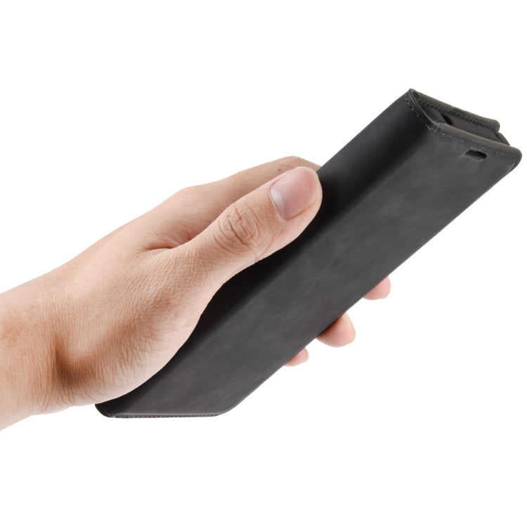 For Xiaomi Redmi Note 9/10X 4G Retro-skin Business Magnetic Suction Leather Case with Holder & Card Slots & Wallet(Black) - Xiaomi Cases by buy2fix | Online Shopping UK | buy2fix