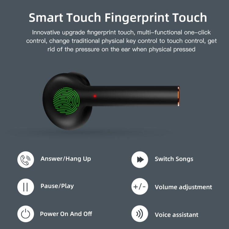 J3 Pro TWS Hifi Wireless Bluetooth 5.2 Earphone LED Display Waterproof Sports Gaming Headset Noise Earbuds(White) by buy2fix