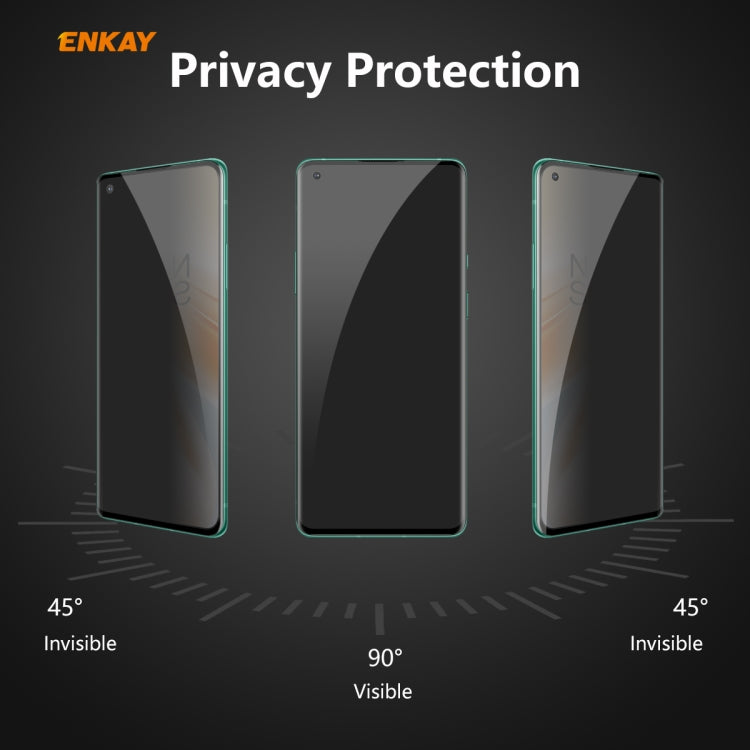 ENKAY Hat-Prince 0.26mm 9H 3D Curved Heat Bending Privacy Anti-spy Full Screen Tempered Glass Film - OnePlus Tempered Glass by ENKAY | Online Shopping UK | buy2fix