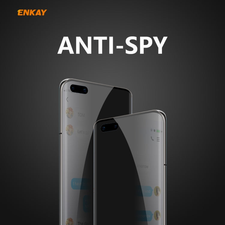 For Huawei P40 Pro ENKAY Hat-Prince 0.26mm 9H 3D Curved Heat Bending Privacy Anti-spy Full Screen Tempered Glass Film - Huawei Tempered Glass by ENKAY | Online Shopping UK | buy2fix