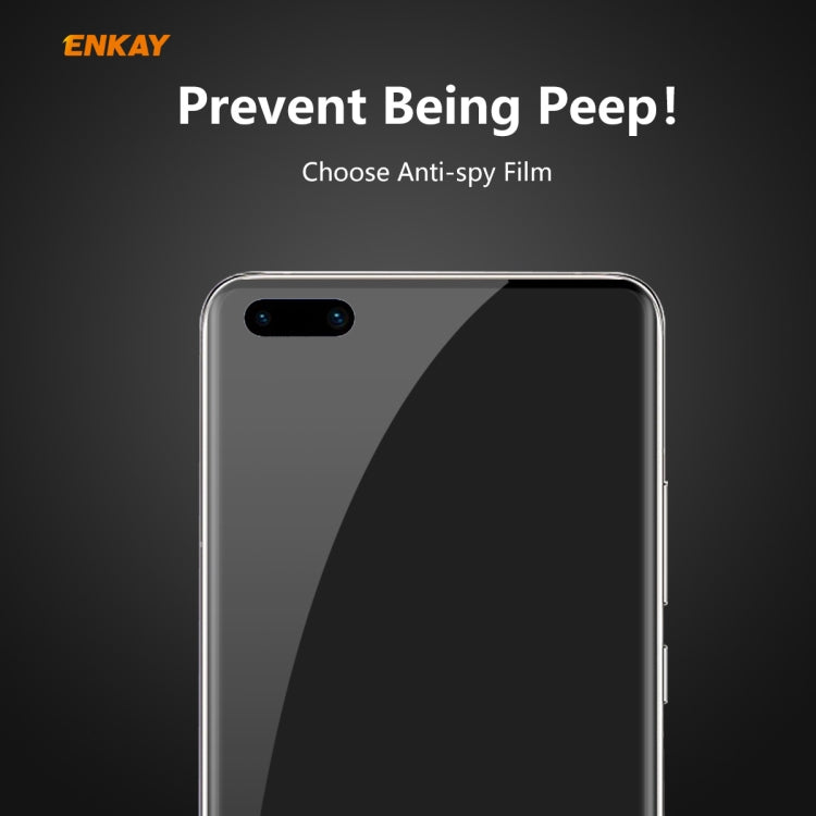 For Huawei P40 Pro ENKAY Hat-Prince 0.26mm 9H 3D Curved Heat Bending Privacy Anti-spy Full Screen Tempered Glass Film - Huawei Tempered Glass by ENKAY | Online Shopping UK | buy2fix
