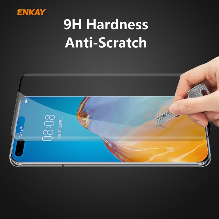 For Huawei P40 Pro ENKAY Hat-Prince 0.26mm 9H 3D Curved Heat Bending Privacy Anti-spy Full Screen Tempered Glass Film - Huawei Tempered Glass by ENKAY | Online Shopping UK | buy2fix