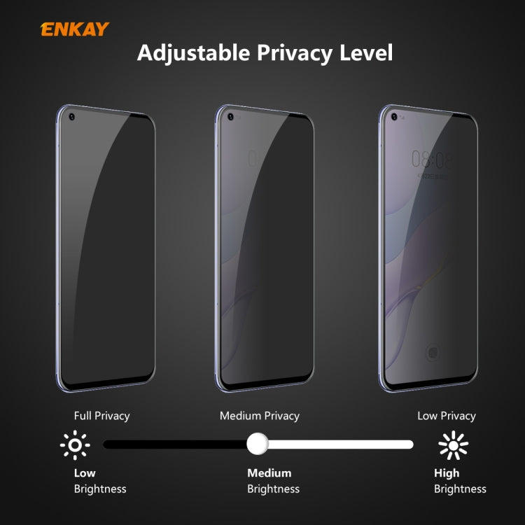 For Huawei NOVA 7 ENKAY Hat-Prince 0.26mm 9H 6D Privacy Anti-spy Full Screen Tempered Glass Film - Huawei Tempered Glass by ENKAY | Online Shopping UK | buy2fix