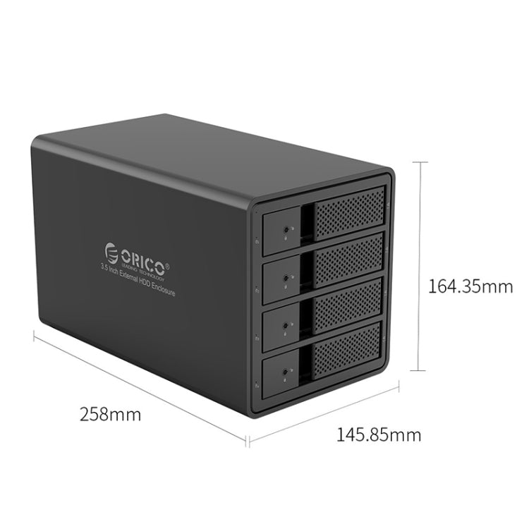 ORICO 9548U3-BK 3.5-Inch Multi-Bay Hard Drive Enclosure - HDD Enclosure by ORICO | Online Shopping UK | buy2fix