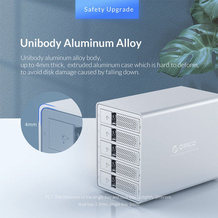 ORICO 9548U3-BK 3.5-Inch Multi-Bay Hard Drive Enclosure - HDD Enclosure by ORICO | Online Shopping UK | buy2fix