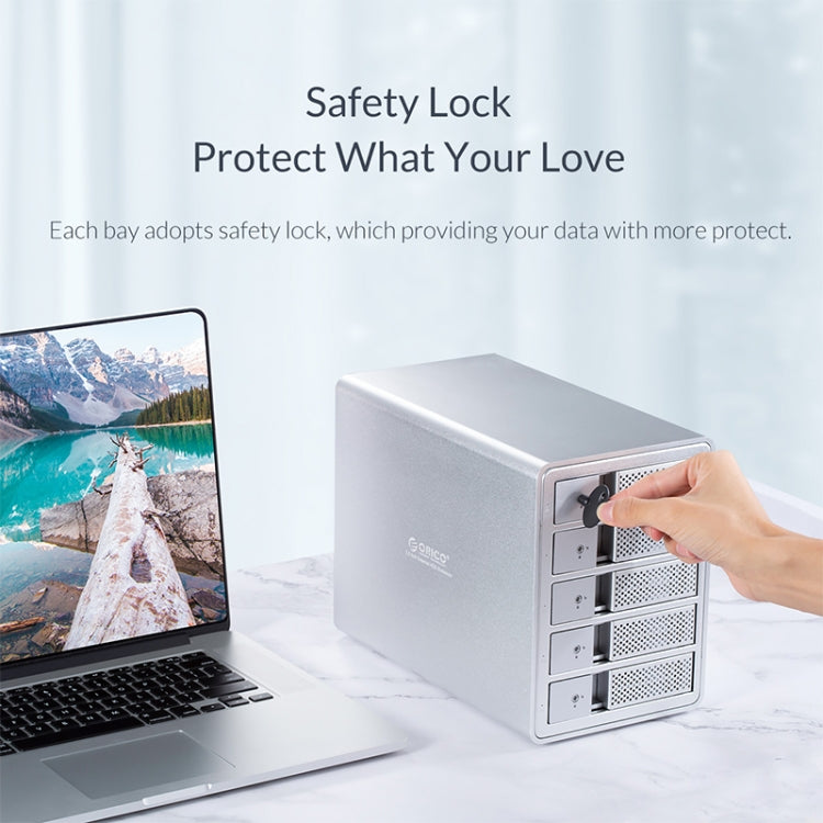 ORICO 9548U3-BK 3.5-Inch Multi-Bay Hard Drive Enclosure - HDD Enclosure by ORICO | Online Shopping UK | buy2fix