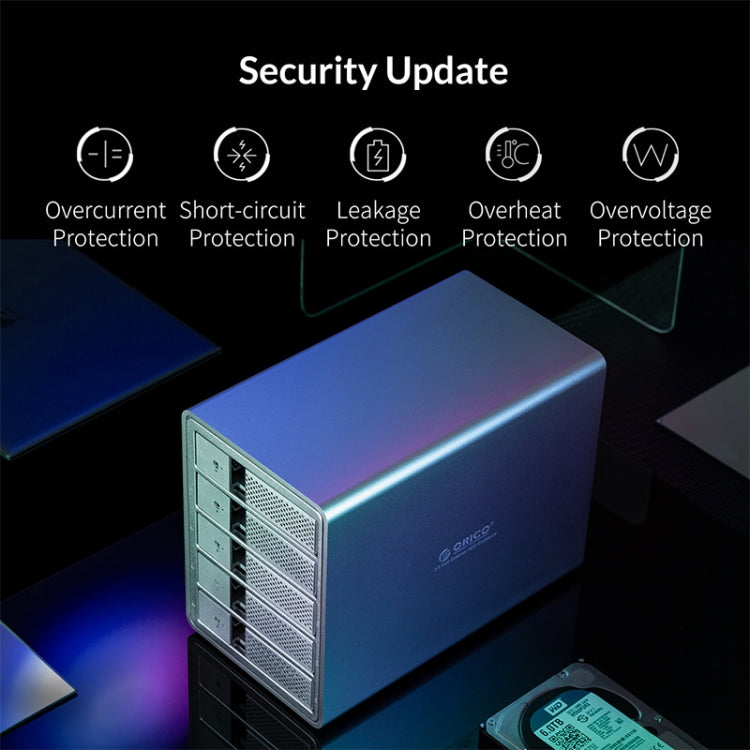 ORICO 9548U3-BK 3.5-Inch Multi-Bay Hard Drive Enclosure - HDD Enclosure by ORICO | Online Shopping UK | buy2fix