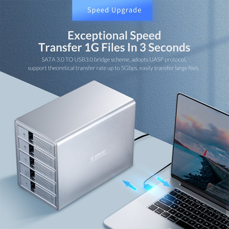 ORICO 9548U3-BK 3.5-Inch Multi-Bay Hard Drive Enclosure - HDD Enclosure by ORICO | Online Shopping UK | buy2fix