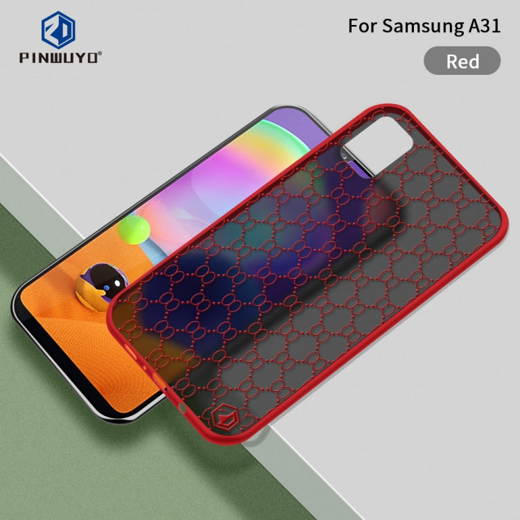 For Samsung Galaxy A31 PINWUYO Series 2 Generation PC + TPU Waterproof and Anti-drop All-inclusive Protective Case(Red) - Galaxy Phone Cases by PINWUYO | Online Shopping UK | buy2fix