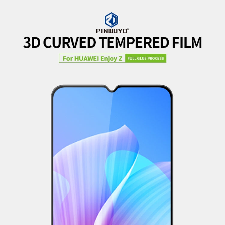 For Huawei Enjoy Z 5G PINWUYO 9H 3D Curved Full Screen Explosion-proof Tempered Glass Film(Black) - Huawei Tempered Glass by PINWUYO | Online Shopping UK | buy2fix