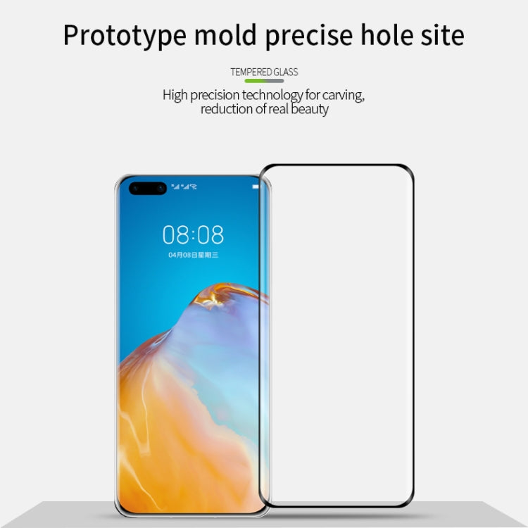 For Huawei P40 pro / P40pro+ PINWUYO 9H 3D Hot Bending Tempered Glass Film(Black) - Huawei Tempered Glass by PINWUYO | Online Shopping UK | buy2fix