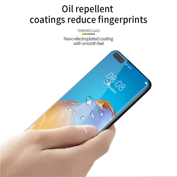 For Huawei P40 pro / P40pro+ PINWUYO 9H 3D Hot Bending Tempered Glass Film(Black) - Huawei Tempered Glass by PINWUYO | Online Shopping UK | buy2fix