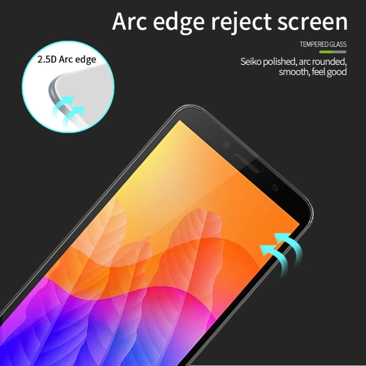 For Huawei Y5P/Y5 Prime PINWUYO 9H 2.5D Full Screen Tempered Glass Film(Black) - Huawei Tempered Glass by PINWUYO | Online Shopping UK | buy2fix