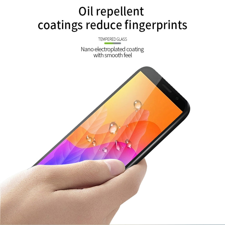 For Huawei Y5P/Y5 Prime PINWUYO 9H 2.5D Full Screen Tempered Glass Film(Black) - Huawei Tempered Glass by PINWUYO | Online Shopping UK | buy2fix