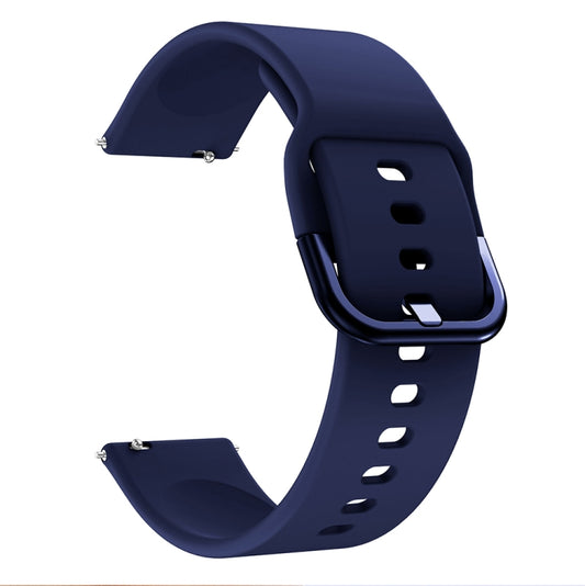 22mm For Huawei Watch GT2e/GT/GT2 46MM Color Buckle Silicone Watch Band (Midnight Blue) by buy2fix