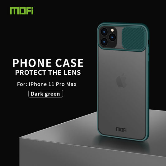 For iPhone 11 Pro Max MOFI Xing Dun Series Translucent Frosted PC + TPU Privacy Anti-glare Shockproof All-inclusive Protective Case(Green) by MOFI