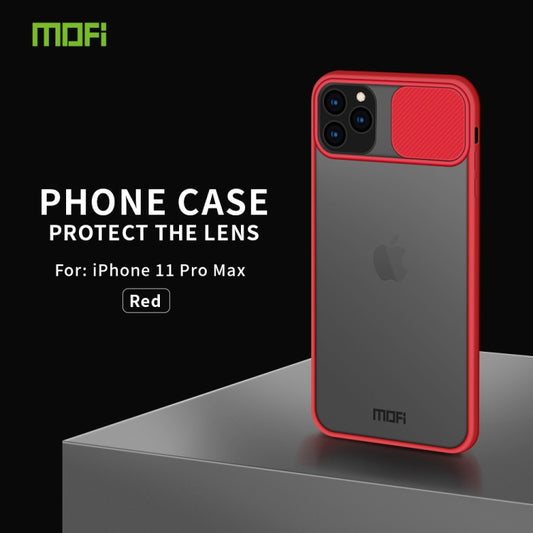 For iPhone 11 Pro Max MOFI Xing Dun Series Translucent Frosted PC + TPU Privacy Anti-glare Shockproof All-inclusive Protective Case(Red) by MOFI