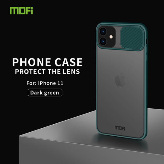For iPhone 11 MOFI Xing Dun Series Translucent Frosted PC + TPU Privacy Anti-glare Shockproof All-inclusive Protective Case(Green) by MOFI
