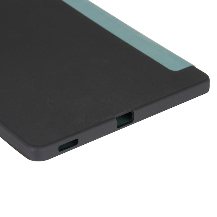 For Samsung Galaxy S6 Lite P610 Honeycomb Ventilation Foldable Deformation Horizontal Flip PU Leather Case with 3-Folding Holder & Pen Slot & Smart Sleep / Wake-up(Dark Night Green) - Tab S6 Lite P610 / P615 by buy2fix | Online Shopping UK | buy2fix