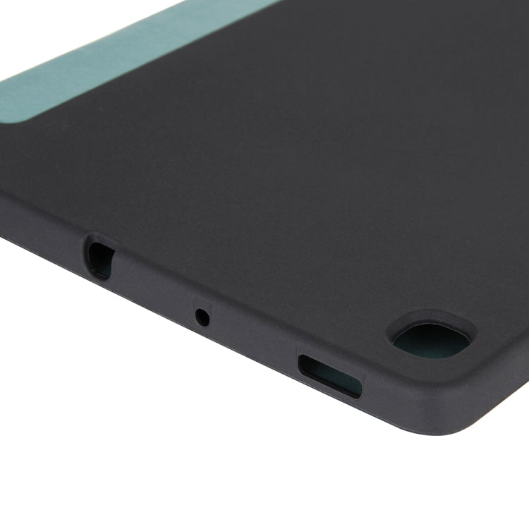 For Samsung Galaxy S6 Lite P610 Honeycomb Ventilation Foldable Deformation Horizontal Flip PU Leather Case with 3-Folding Holder & Pen Slot & Smart Sleep / Wake-up(Dark Night Green) - Tab S6 Lite P610 / P615 by buy2fix | Online Shopping UK | buy2fix